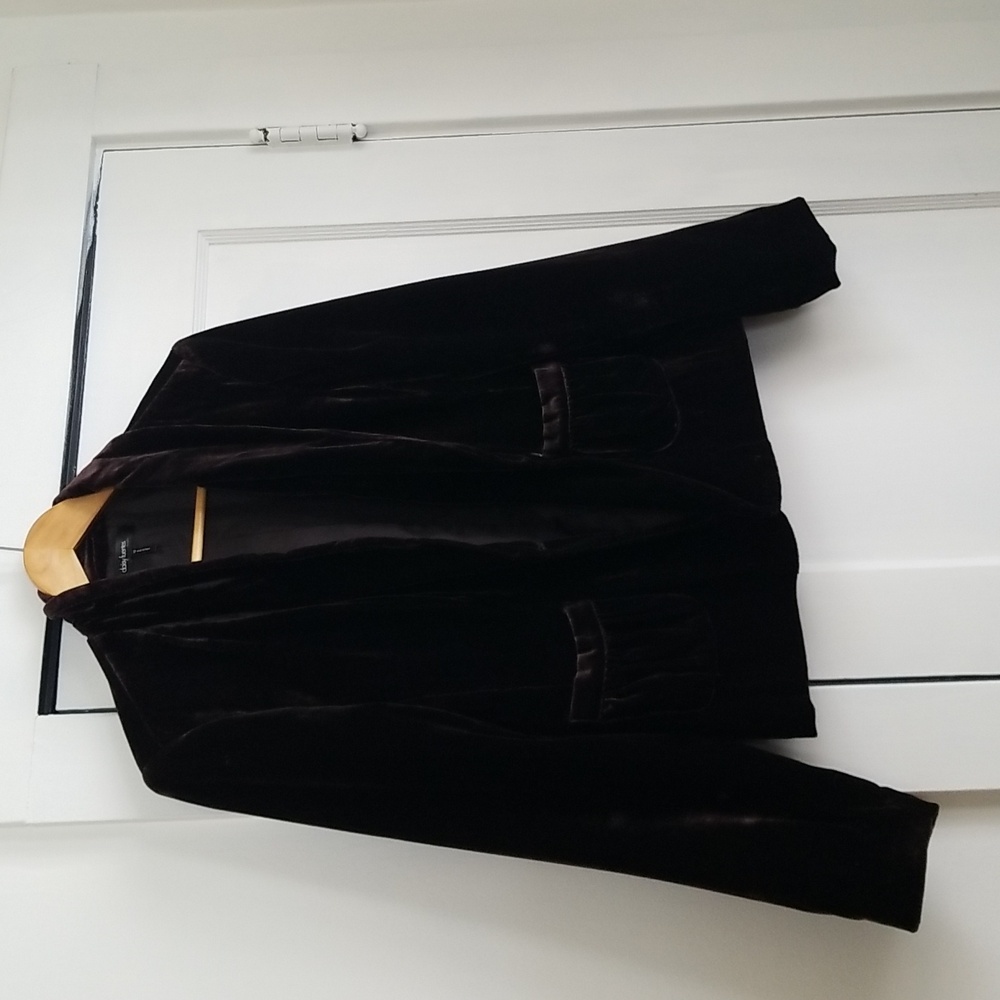 Chocolate brown velvet jacket